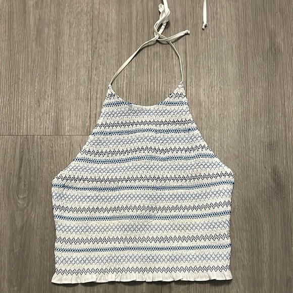 Zara Halter Tie Neck Tank Top - Picture 1 of 6